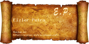 Eizler Petra névjegykártya